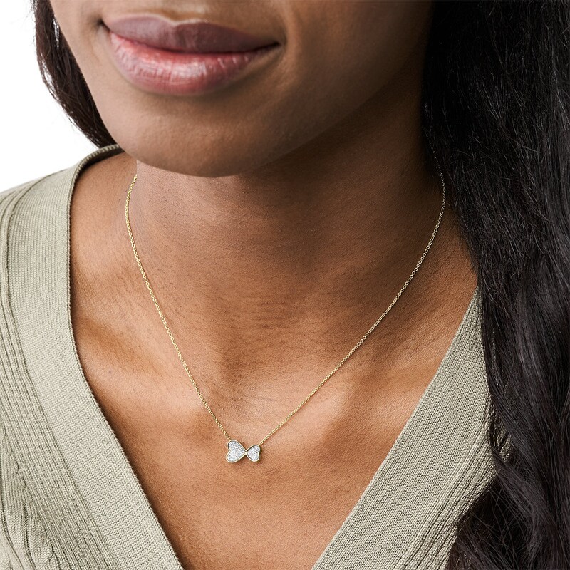Fossil Sutton Classic Valentine Gold Tone Necklace