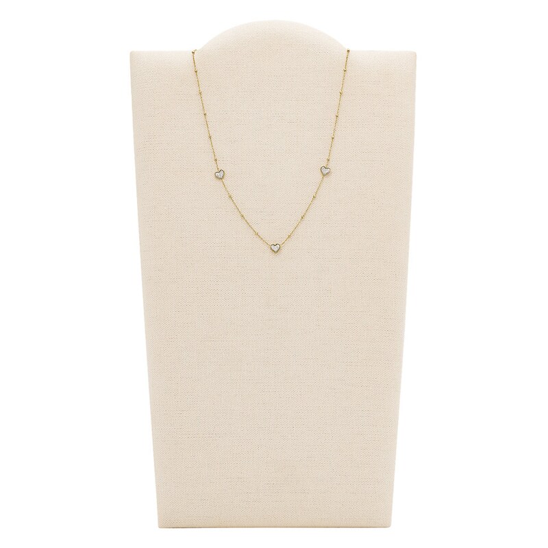Main Image 2 of Fossil Sutton Classic Valentine Gold Tone Station Necklace