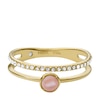 Thumbnail Image 0 of Fossil Sutton Gold Tone Pink Mother Of Pearl Ring (Size L)