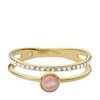 Thumbnail Image 1 of Fossil Sutton Gold Tone Pink Mother Of Pearl Ring (Size L)