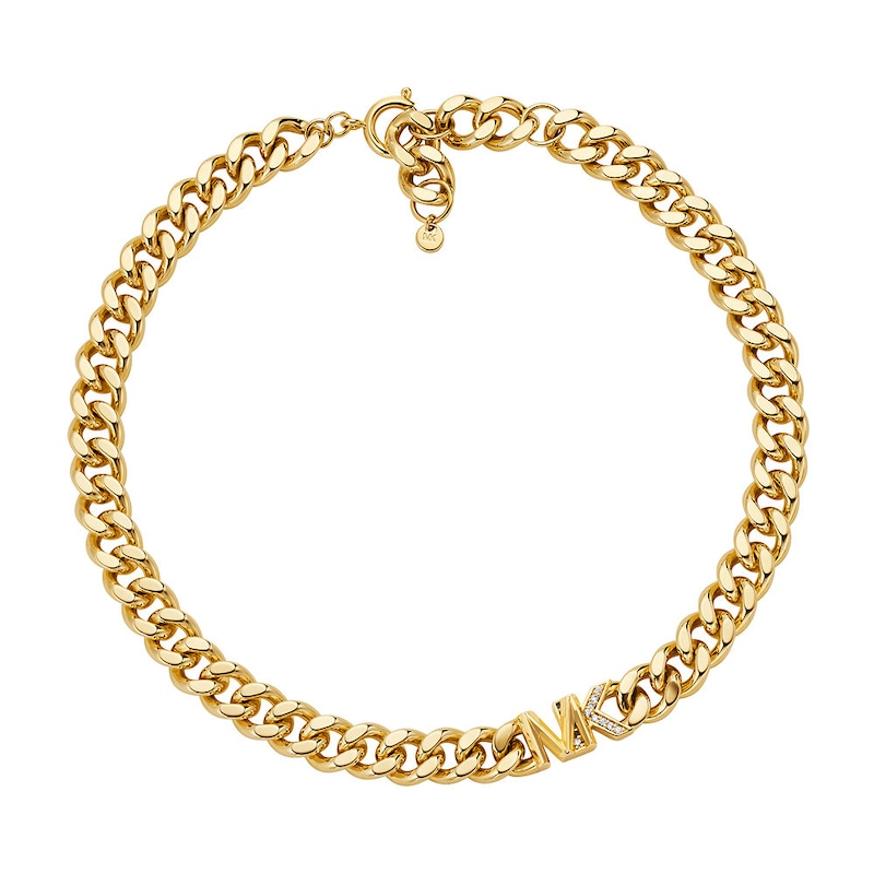 Main Image 1 of Michael Kors Kors MK 14ct Gold Plated Collar Necklace