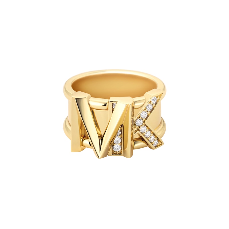 Main Image 2 of Michael Kors MK 14ct Gold Plated Statement Ring (Size P)