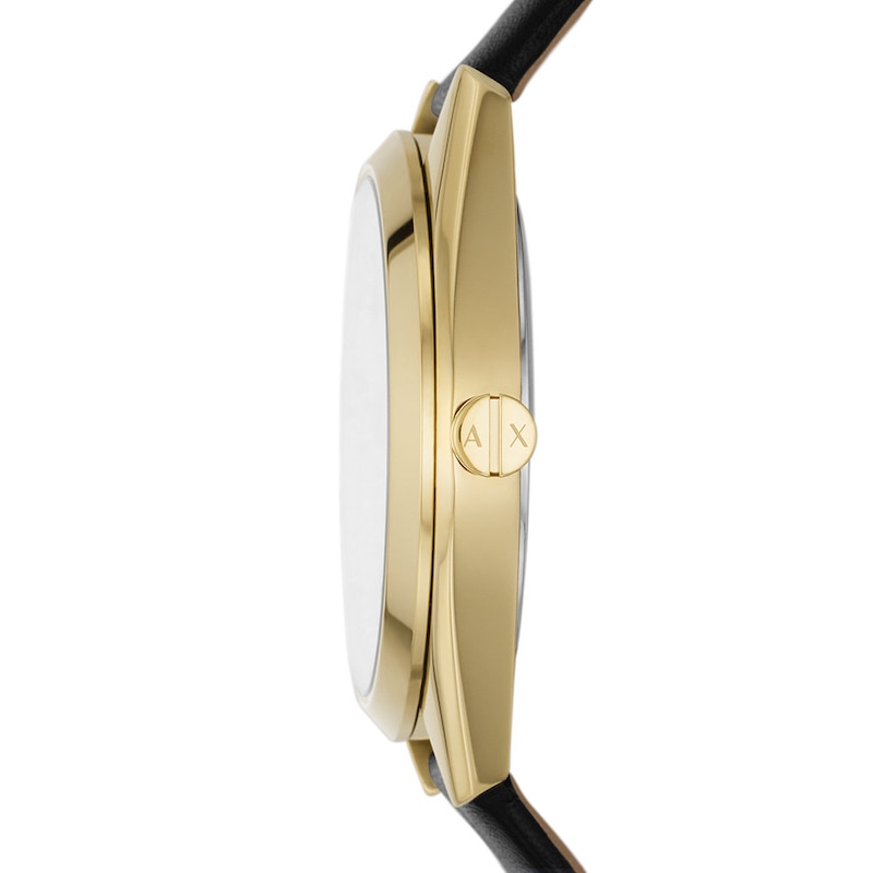 Main Image 2 of Armani Exchange Ladies Black Leather Strap Watch