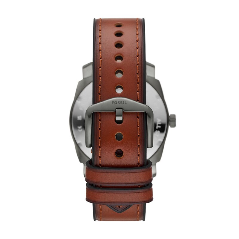 Main Image 3 of Fossil Machine Men's Brown Leather Strap Watch
