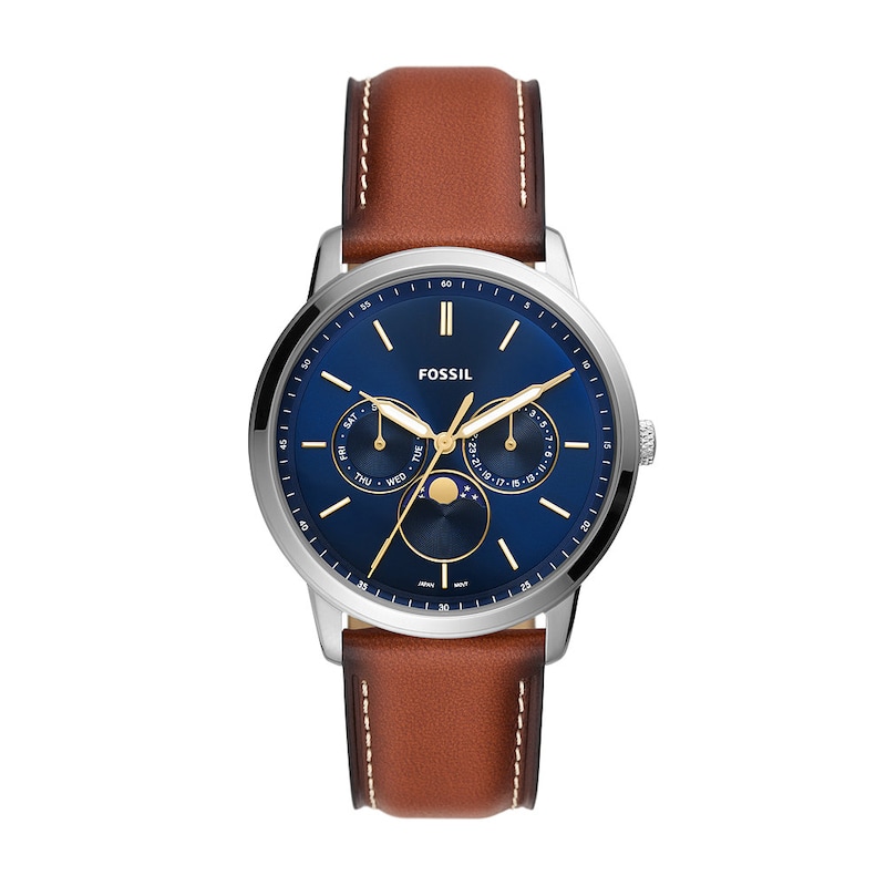 Main Image 1 of Fossil Neutra Minimalist Men's Brown Leather Strap Watch