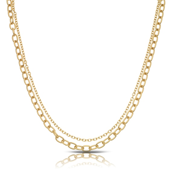 Sterling Silver and 18ct Gold Plated Vermeil T-Bar Double Cu