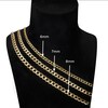 Thumbnail Image 3 of Sterling Silver & 18ct Gold Plated Vermeil T-Bar Double Curb Chain Necklace