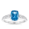 Thumbnail Image 1 of Sterling Silver London Blue Topaz & Diamond Ring