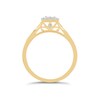 Thumbnail Image 3 of Princessa 9ct Yellow Gold 1/4ct Diamond Cluster Ring