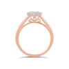 Thumbnail Image 3 of 9ct Rose Gold 1/2ct Diamond Princessa Square Cluster Ring