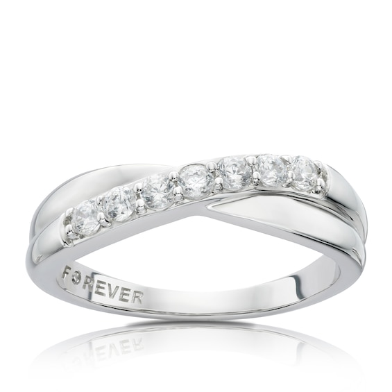 The Forever Diamond 18ct White Gold Crossover 0.28ct Diamond Ring