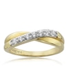 Thumbnail Image 1 of The Forever Diamond 18ct Gold 0.28ct Diamond Crossover Ring