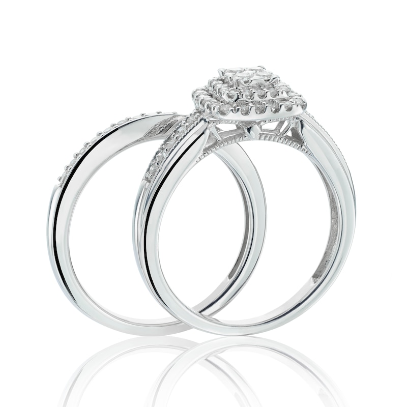 Main Image 2 of Perfect Fit 9ct White Gold 0.50ct  Diamond Bridal Set