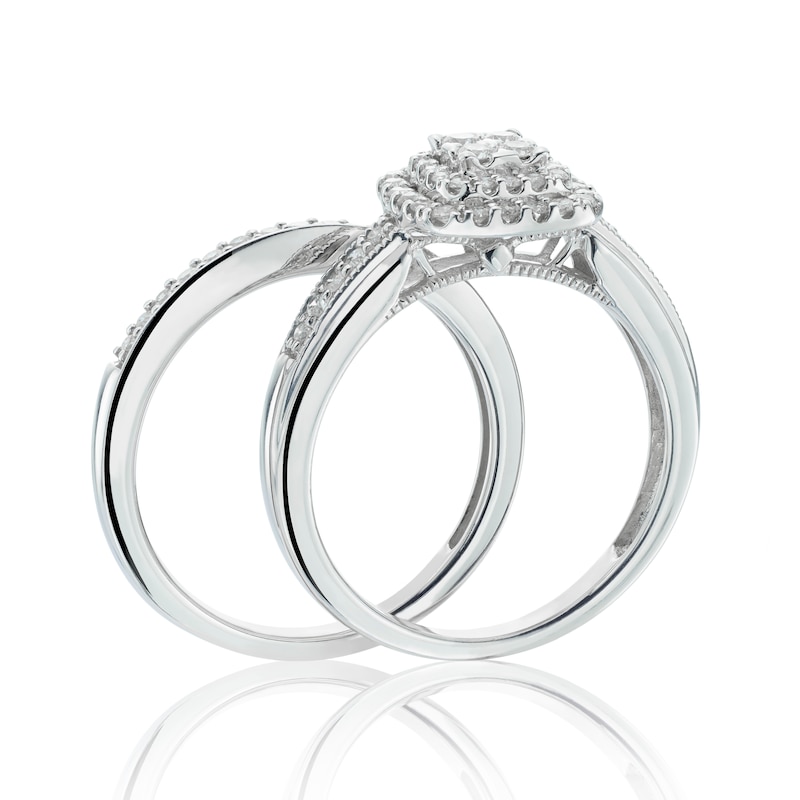 Perfect Fit 9ct White Gold 0.50ct  Diamond Bridal Set