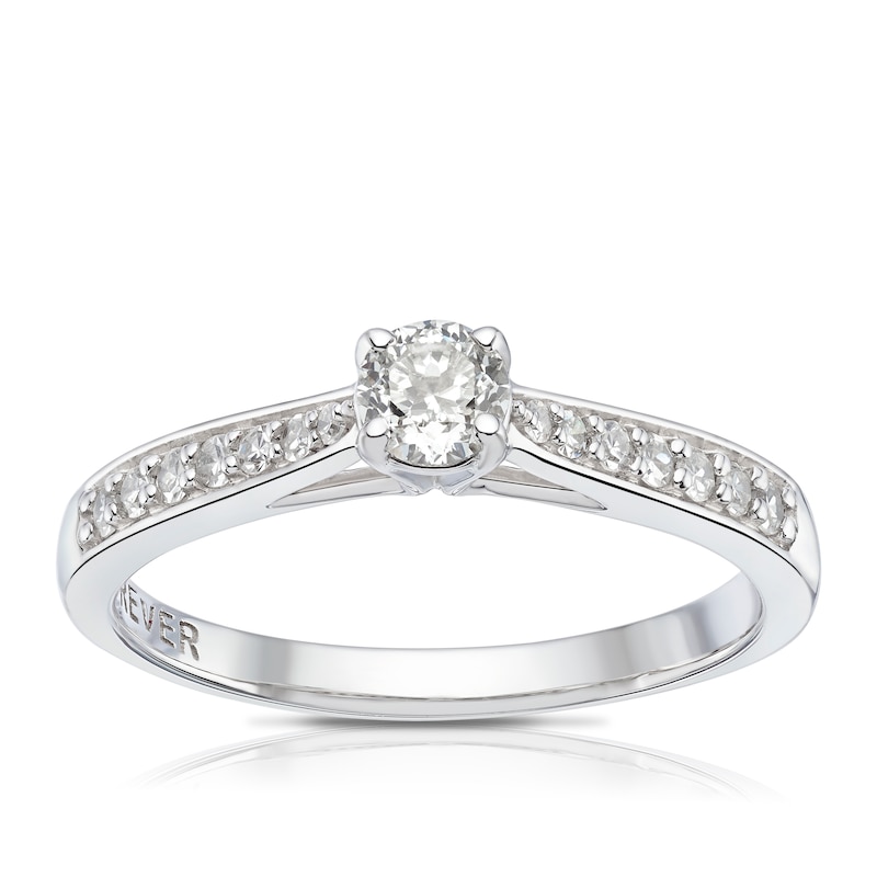 Main Image 1 of The Forever Diamond Platinum 0.33ct Diamond Solitaire Ring