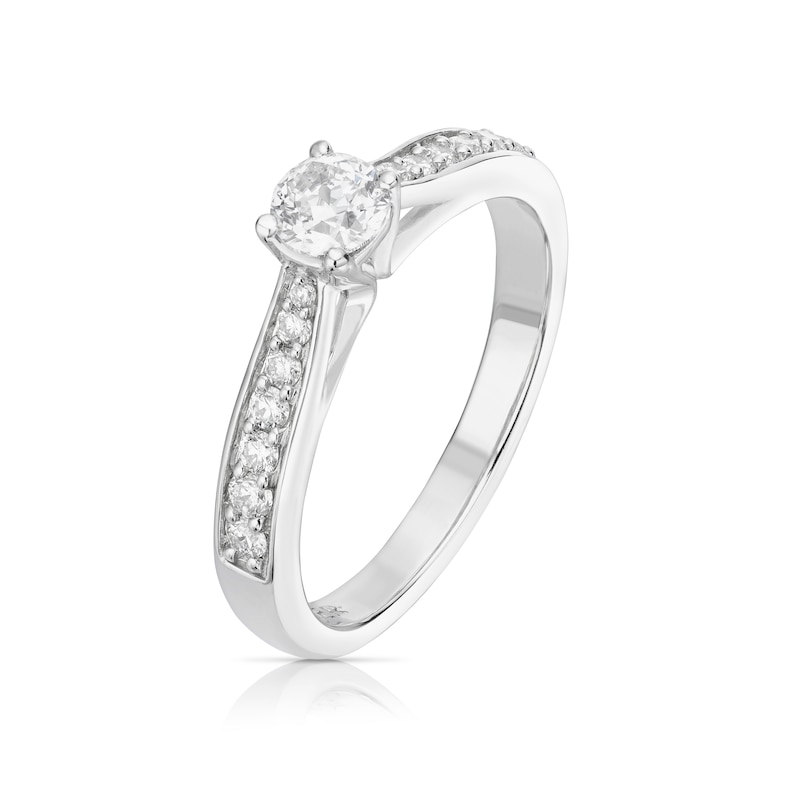 The Forever Diamond Platinum Solitaire 0.50ct Total Ring