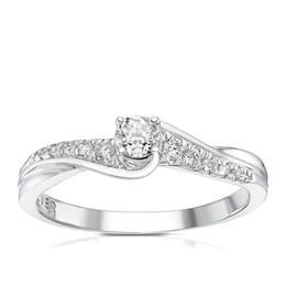 The Forever Diamond Platinum 0.33ct Diamond Twist Ring