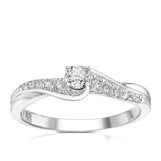 Engagement Ring The Forever Diamond Platinum Twist 0.33ct Diamond Ring