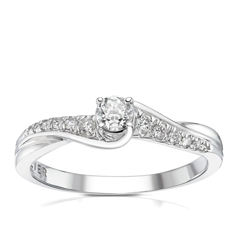 Main Image 1 of The Forever Diamond Platinum 0.33ct Diamond Twist Ring