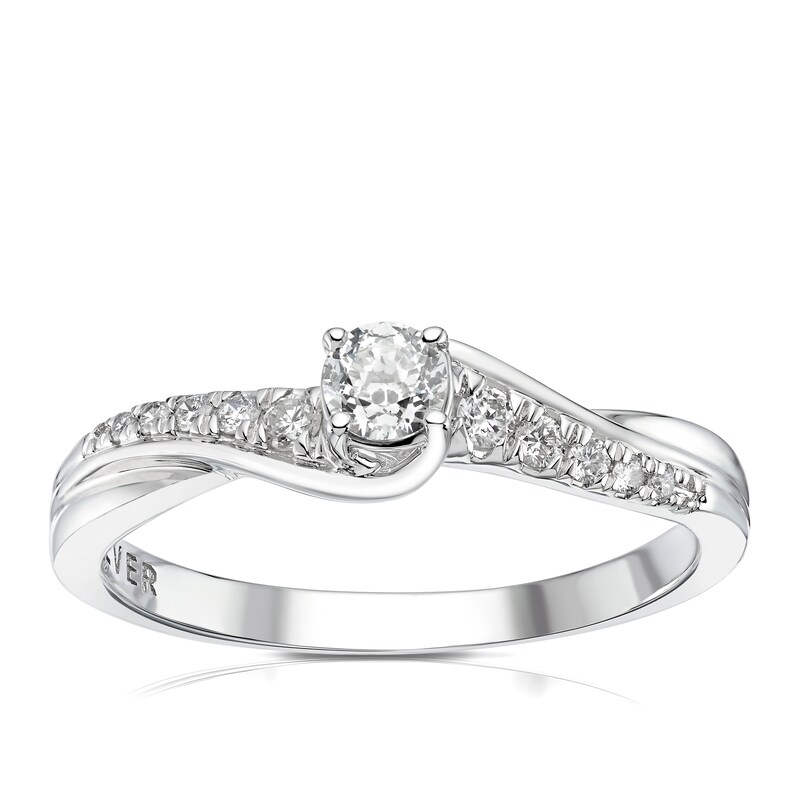 The Forever Diamond Platinum 0.33ct Twist Ring