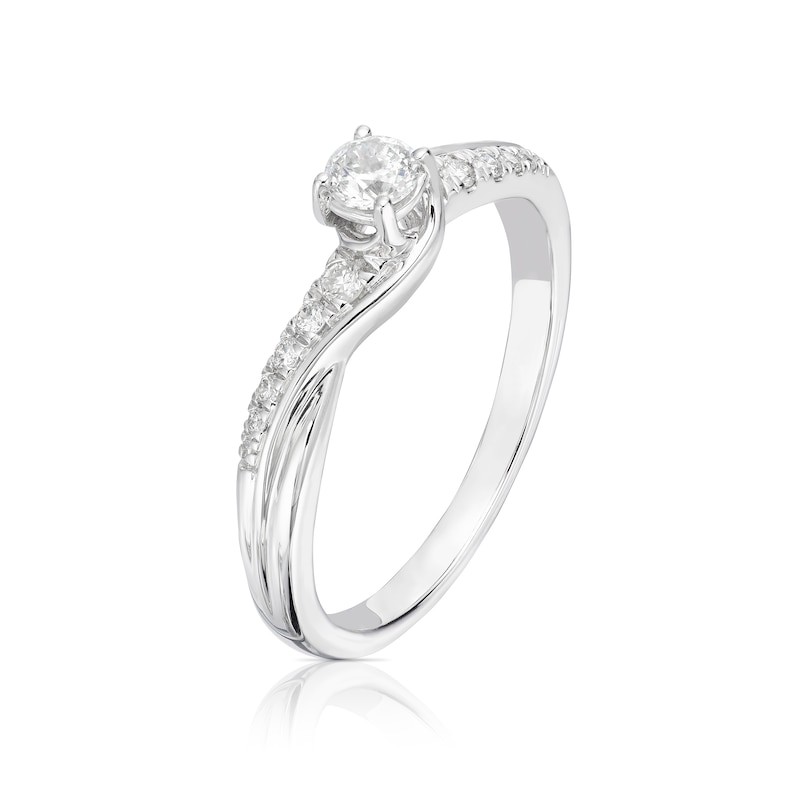 Main Image 2 of The Forever Diamond Platinum 0.33ct Diamond Twist Ring