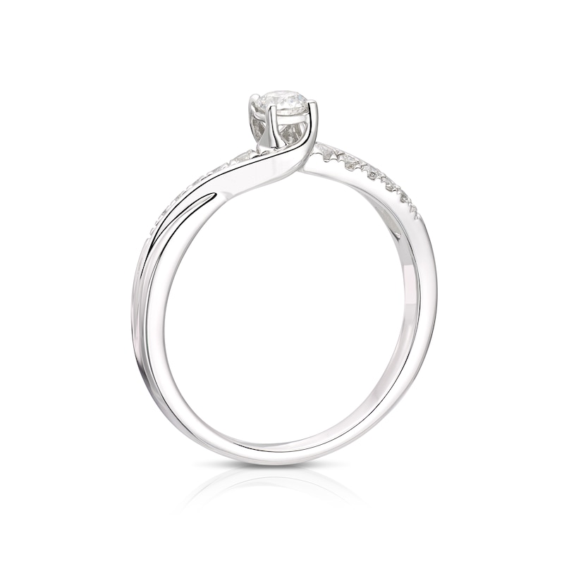 Main Image 3 of The Forever Diamond Platinum 0.33ct Diamond Twist Ring