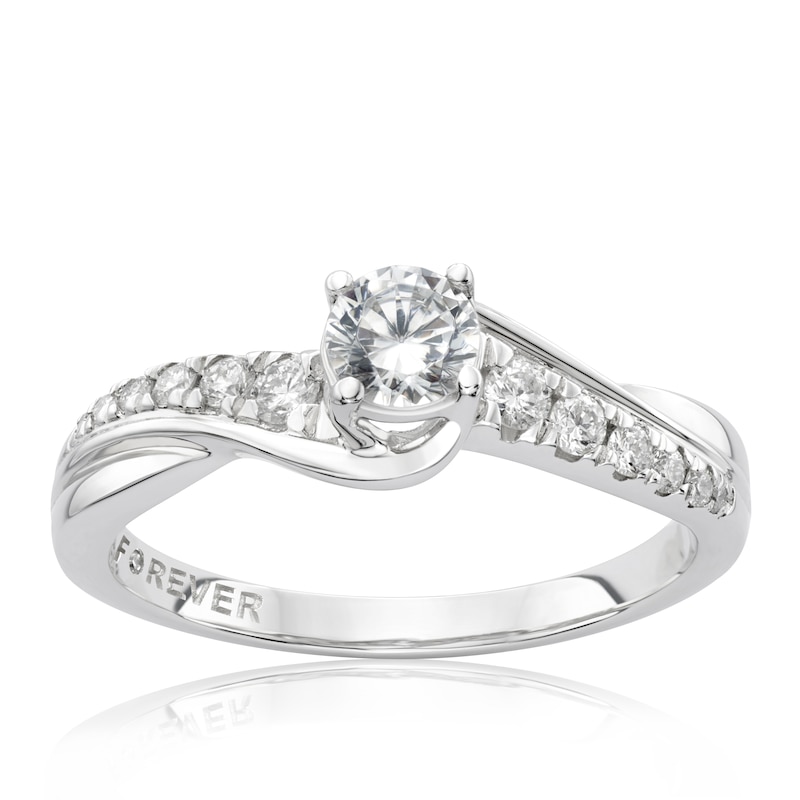 The Forever Diamond Platinum Twist Solitaire 0.50ct  Ring