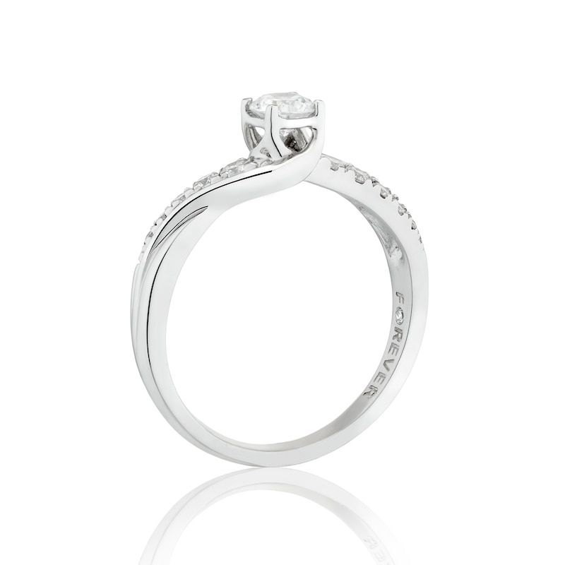 Main Image 2 of The Forever Diamond Platinum 0.50ct Diamond Twist Solitaire Ring