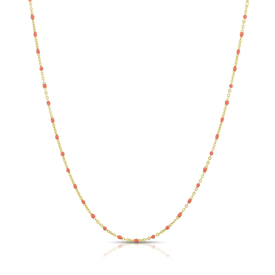 Sterling Silver and 18ct Gold Plated Vermeil 20 Peach Bead C