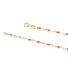 Thumbnail Image 3 of Sterling Silver & 18ct Gold Plated Vermeil 20'' Peach Bead Chain Necklace