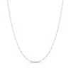 Thumbnail Image 1 of Sterling Silver & 18ct Gold Plated Vermeil 20'' Green Bead Chain Necklace