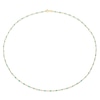 Thumbnail Image 2 of Sterling Silver & 18ct Gold Plated Vermeil 20'' Green Bead Chain Necklace