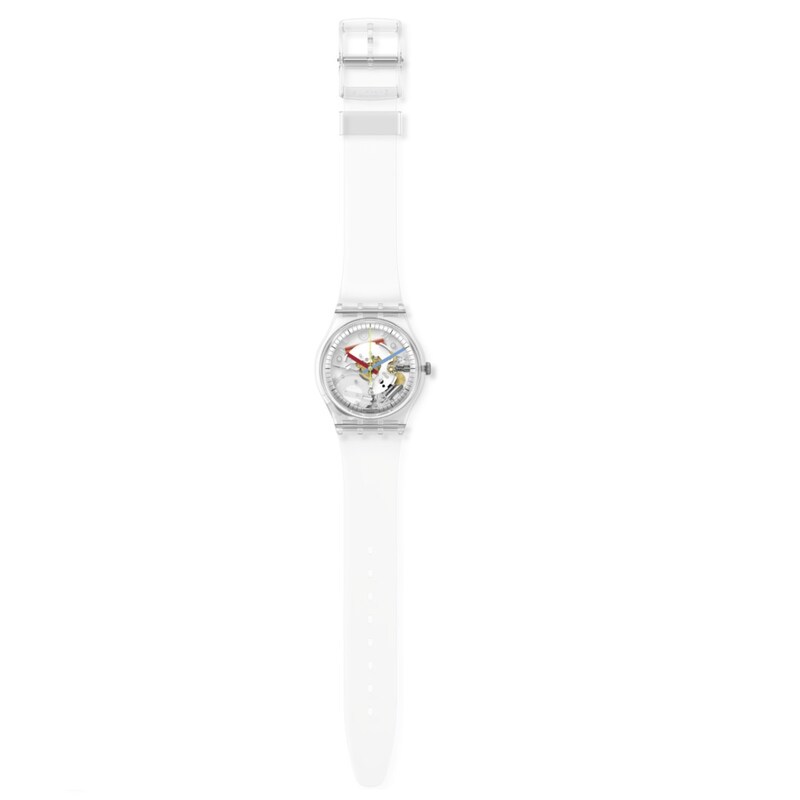SWATCH Clearly Gent Men's Plastic Strap Watch