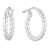 Thumbnail Image 0 of Sterling Silver Rope 10mm Hoop Earrings