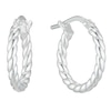 Thumbnail Image 1 of Sterling Silver Rope 10mm Hoop Earrings