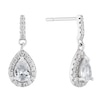Thumbnail Image 1 of Sterling Silver Cubic Zirconia Teardrop Drop Earrings