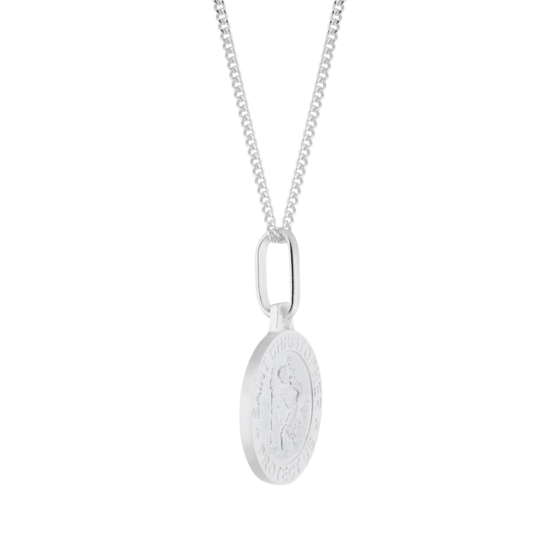 Main Image 2 of Sterling Silver St Christopher Protection Pendant