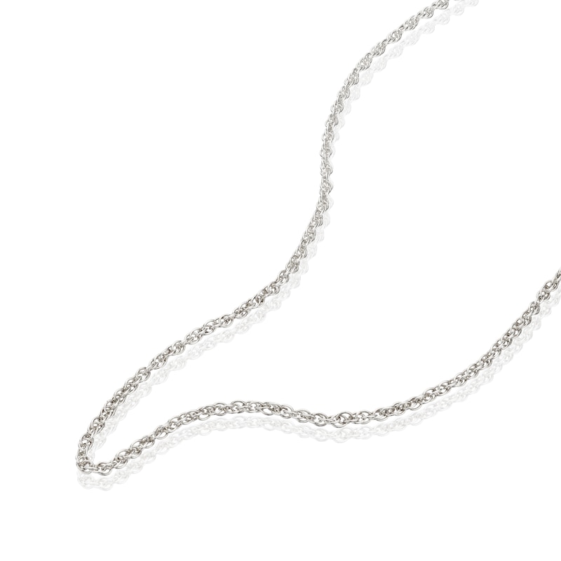 Main Image 2 of Sterling Silver 20" Dainty Prince of Wales Chain