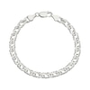 Thumbnail Image 1 of Sterling Silver 7.5 Inch Double Curb Bracelet