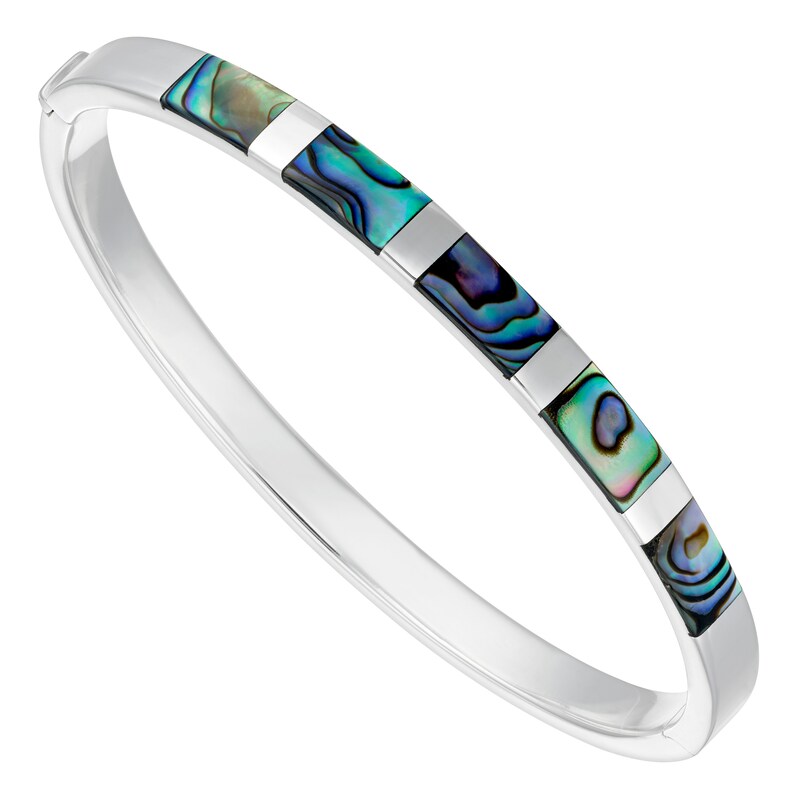 Main Image 1 of Sterling Silver Abalone Bangle