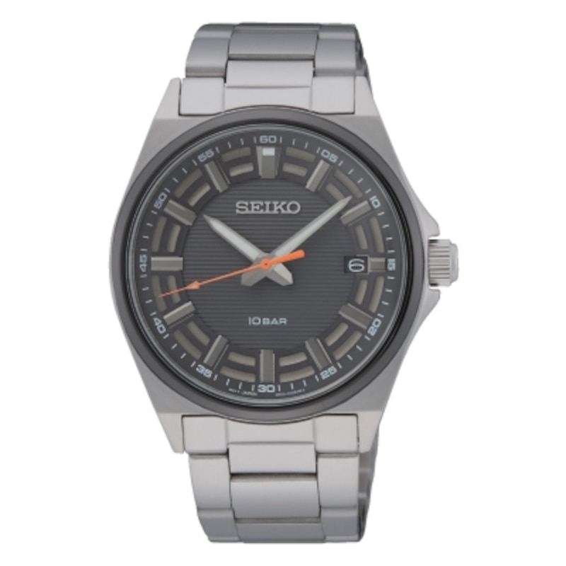 Seiko Urban Sports Men's Grey Dial Stainless Steel Bracelet Watch