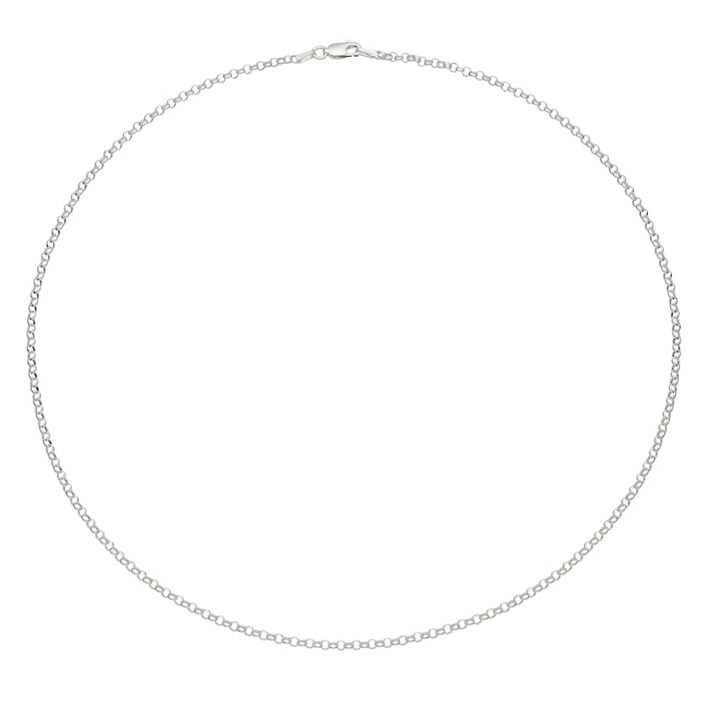Main Image 2 of Sterling Silver 20" Dainty Belcher Chain