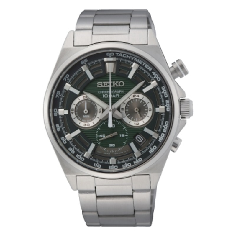 Main Image 1 of Seiko Urban Sports Men's Black Chronograph Stainless Steel Bracelet Watch
