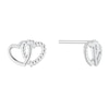Thumbnail Image 0 of Silver Entwined Double Heart Stud Earrings