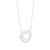 Thumbnail Image 1 of Sterling Silver Cubic Zirconia Interlocking Heart Pendant