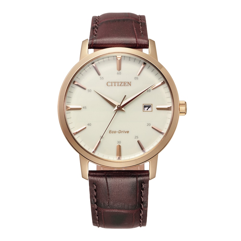 Main Image 1 of Citizen Men's Dark Brown Leather Strap Watch
