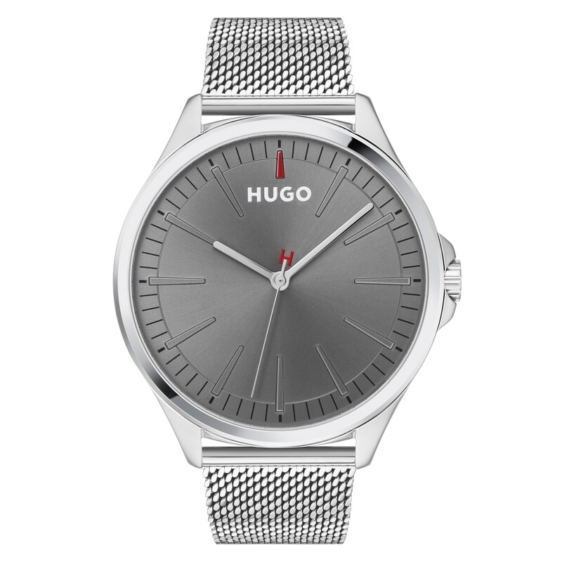 HUGO #SMASH Stainless Steel Mesh Bracelet Watch