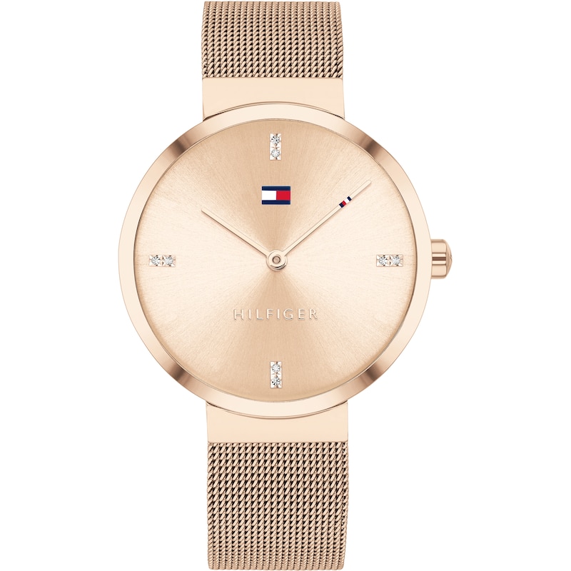 Tommy Hilfiger Ladies' Rose Gold Mesh Bracelet Watch