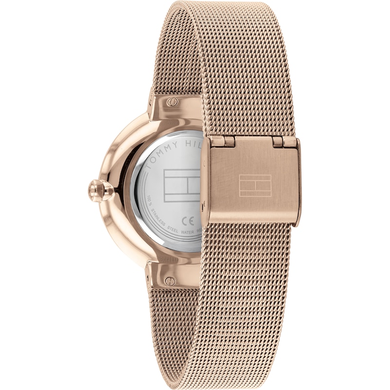 Tommy Hilfiger Ladies' Rose Gold Mesh Bracelet Watch