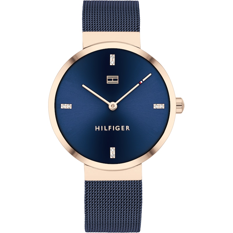 Tommy Hilfiger Ladies' Navy IP Mesh Bracelet Watch